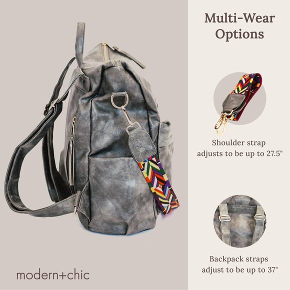 8922 Backpack Purse - Brielle Convertible Bag Shoulder Bag or Backpack